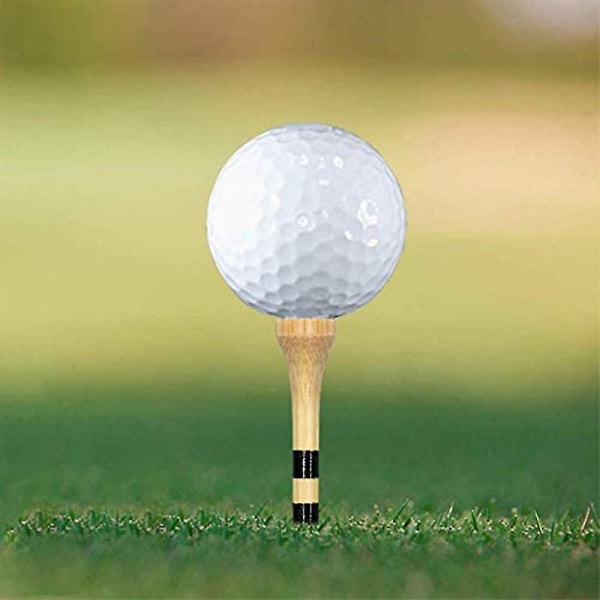 100 stk Golf Tees, Reducer friktion & Side Spin-stabil & Holdbar Natural Combination 2