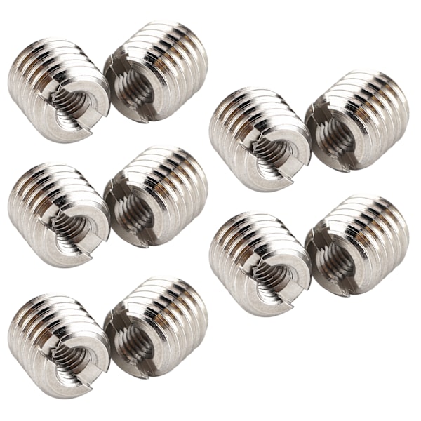 10 stk gjengeinnsatssett reduserende mutter 303 rustfritt stål hun M4x0,7 hann M8x1,25 0,3 tommer Lengde