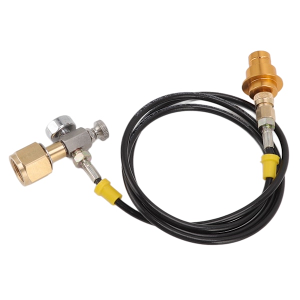Soda Maker Adapter Slang Kit 1,5 m Sort Slange med Guld Hane Adapter Trykmåler W21.8 14 til DUO til Terra for Art