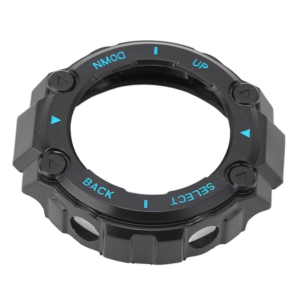【NX】Plastskyddsfodral för Amazfit TRex Watch Edge Bumper Protective Shell Frame (svart skal blå text)