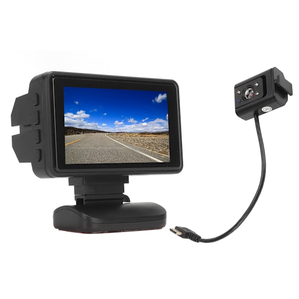 Front Bakre Dash Camera 1080P HD IR Night Vision Rörelsedetektering Loop Recording Bil Dashboard Cam med 3 tums LCD-skärm F9
