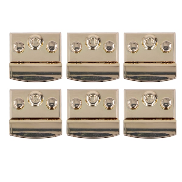 6st Vridlås Ljusguld Rostfri Legering DIY Väska Stängningslås för Läder Väska Handväska