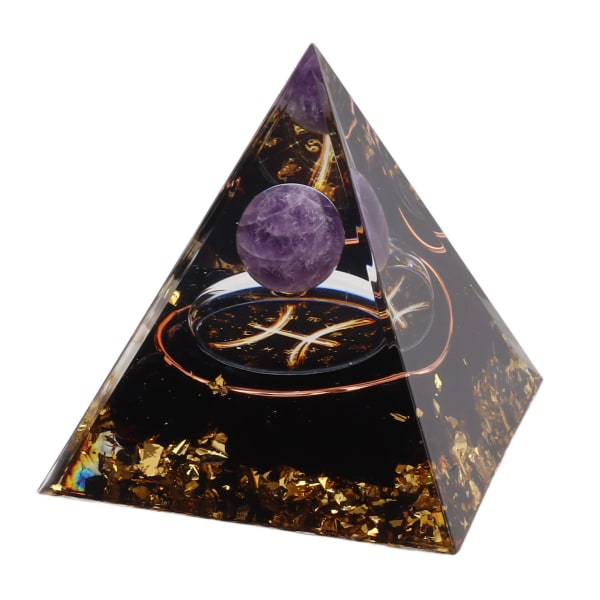 5 cm Orgonitpyramid för positiv energihelande Kristallpyramid Meditation Orgonitpyramid Chakra Zodiak Energikälla Fiskarna