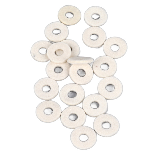 20 stk Trompetfilt Brusreducerende Slidstærk Elastisk Trompetventil Filtpuder Beige