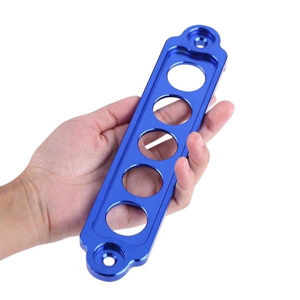 Aluminiumlegering Bil Auto Batteri Tie Down Brace Mount Bracket Hållare Bar Blå
