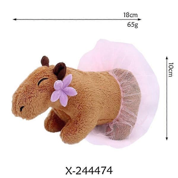 Capybara Plysdyr Dukke Børnegaver 18cm D