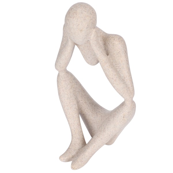 Resin Tenker Skulptur Abstrakt Statue Samlefigur Sandstein Hjemmekontor Dekor