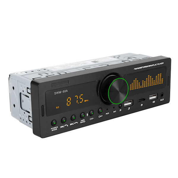 1 DIN Bluetooth MP3-spelare med fjärrkontrollstöd för röststyrning SWM‑80APosition-funktion