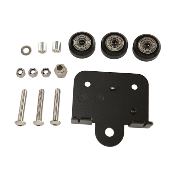 3D-ekstruder bakstøtteplate med remskive, ekstruderende bakplate for Ender 3 3s 3 Pro CR 10 CR 10S S4 S5-serien 3D-skrivere