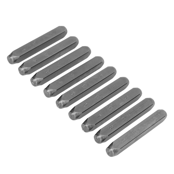 9 st sifferstämpel set Professionell 5 mm nummer stans set med förvaringsbox för smycken hantverk stämpling läder