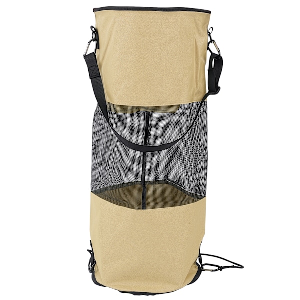 Båt Søppelposer Gjenbrukbare Vanntette Bærbare Mesh Søppelposer for Båt Søppellagring Khaki