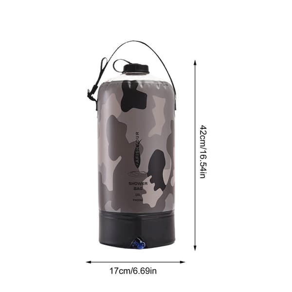 10L Campingbruserpose Udendørs Bruserpose PVC Bærbar Solbruserpose Camping Vandopbevaringspose