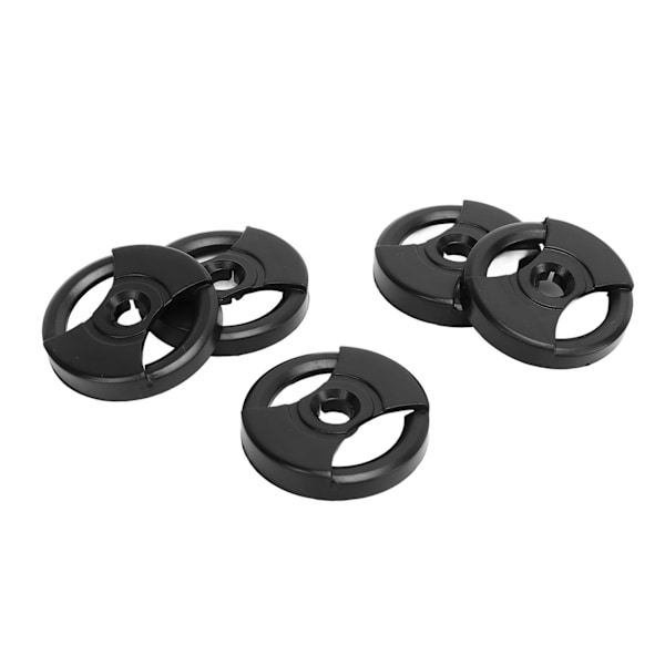 5 stk Plastplader Adapter 45RPM Pladespiller Adapter Grammofon Tilbehør Sort 1L50