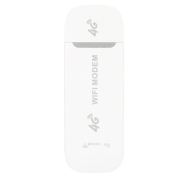 LTE 4G USB MODEM WiFi Hotspot Bærbar Rejse Mobil Trådløst Netværk Minirouter Micro SIM-kortplads Hvid