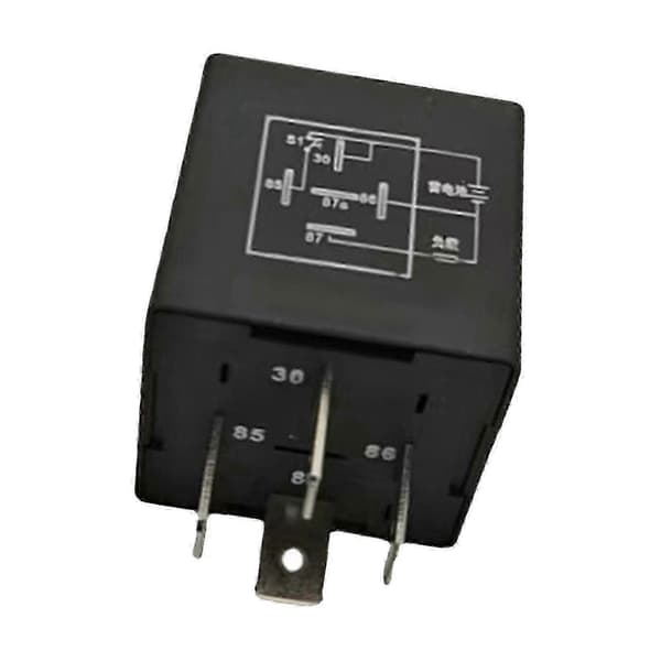 Tidsforsinkelsesrelæ, 12V 4-benet 40A, ABS-hus, 4,3cm x 3cm x 3cm, reservedelsrelæ til bil 10 seconds
