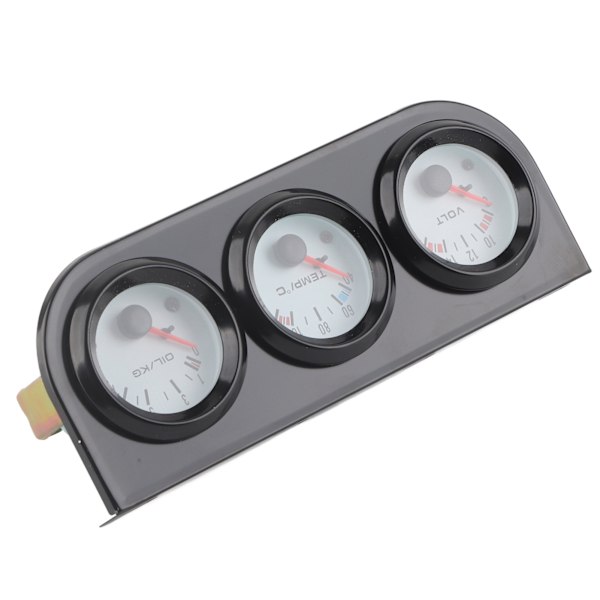 Universal Bil Triple Gauge Kit Vanntemperatur+Volt+Oljetrykkmåler 52mm Instrument