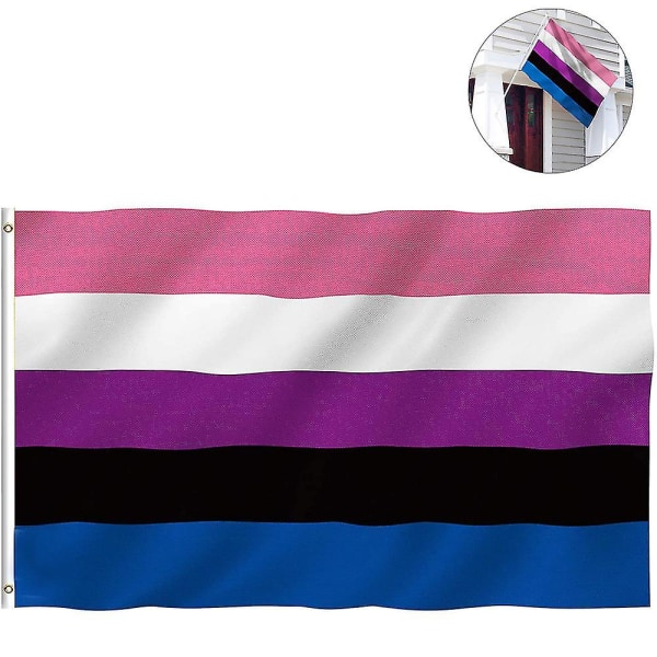 Fluid Flag - Levende farger og falmingssikker - Lerretshode og dobbeltsøm - Polyester med messinggjennomføringsflagg
