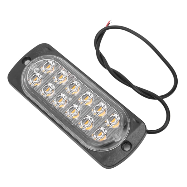 Sidemarkeringslys 12V 12LED Normalt gul Belysningssignal Varsellampe for Lastebil Bil Motorsykkel