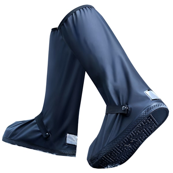 Regnstövelskydd Halkbeständigt lättviktsgradientbokstäver Design PVC Vattentät skoskydd med reflektor 2XL (42-43)