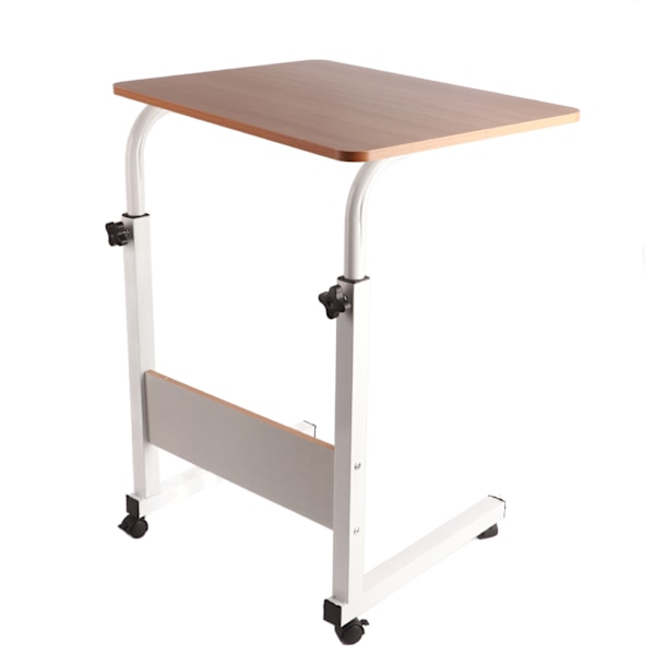 Lyftbart sängbord 60 X 40 cm C Form Metallram Mobilt Laptop Skrivbord för Hemsoffa Valnöt Färg