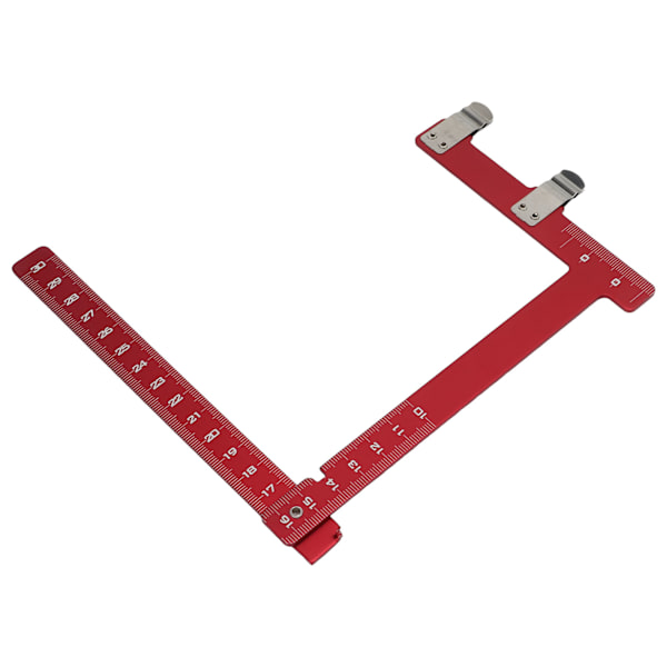 T-formet bue lineal Foldbar design 2-sidet skala Aluminium legering L bue måleværktøj til sammensatte recurve buer Sort