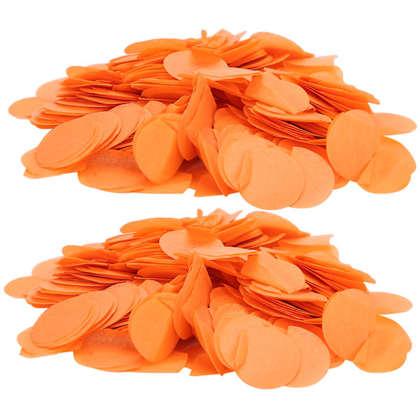 2 Poser Rund Papir Konfetti 2,5 cm Fødselsdagsfest Festival Bryllupsdekoration Forsyninger Orange