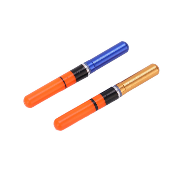 2 stk LED Bobbers Nattbelyste Plast Lysende Farger Fiskeflytere for Nattefiske