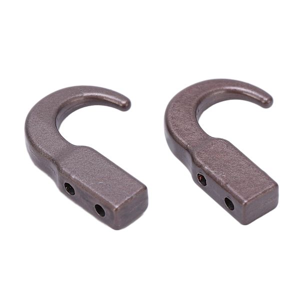 2 kpl RC-metalliset simulaatioperävaunun koukut sinkkiseosvetokoukut SCX10 1/10 RC-kiipeilyautolle titaaniväri