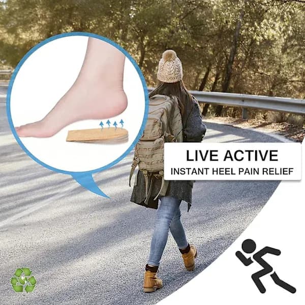 Heel Lift Compatible with Leg Length Discrepancy, 4 Layers - Adjustable Orthopedic Heel Lift Inserts, Height Increasing Inserts, Heel Spur, Achilles Tendinitis