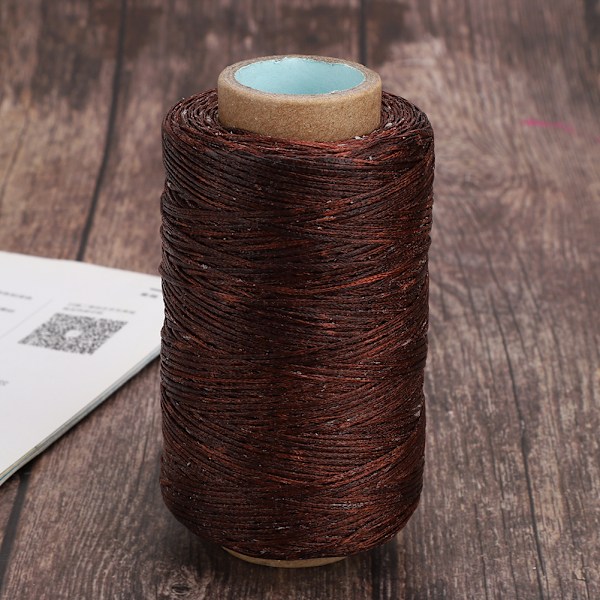 150D 820,2 ft vaxad tråd Handgjord platt sömnadssöm Tillbehör för gör-det-själv-läder CraftDark Coffee