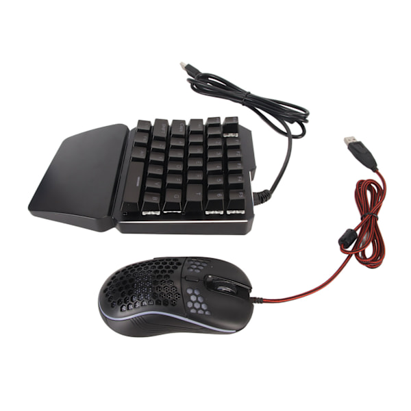 Tastaturkonvertersett Plug and Play Enhånds Spilltastatur og Mus Combo med Konverter for PS5 for Switch