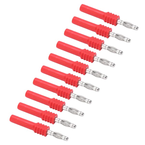 10 STK. J.20025 Bananstikforbindelse 4 mm Han til 2 mm Hun Multimeter Bananstik Adapter til Industri Rød