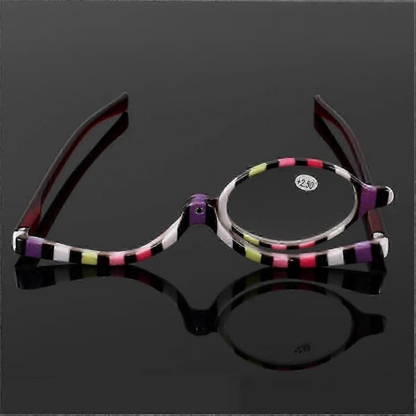 2-pack förstoringsglasögon med smink, ögonmakeup, nedfällbara linser, vikbara kosmetiska läsglasögon för kvinnor +2.50 - XN