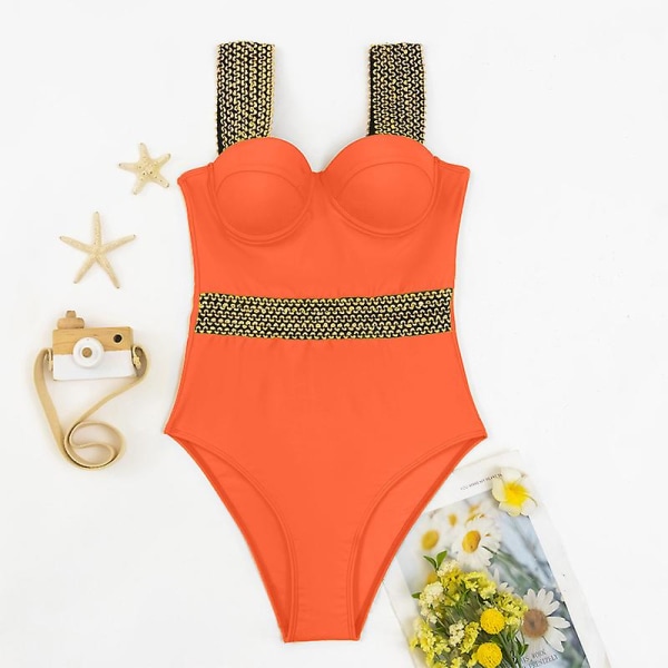 Guld Glamour One-Piece Bikini - Farve 32A M