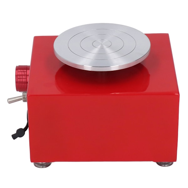 Mini-keramiikkapyörä lapsille, irrotettava vesiastia, kuusiokoloavain, 2000 RPM säädettävä nopeus, sähköinen keramiikkapyörä 100‑240V punainen EU-pistoke
