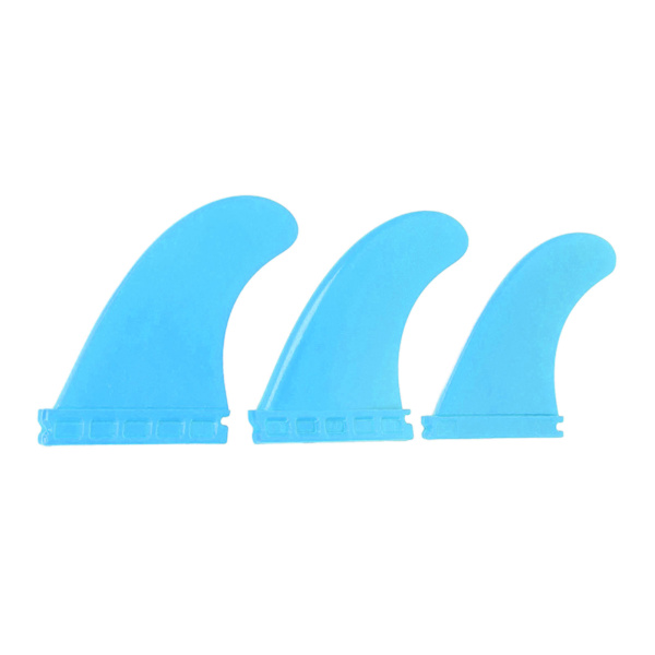 3 stk Surfbredefinner PVC Thrusterfinner Surfbredetilbehør for Long Board Stand Up Paddle Blå