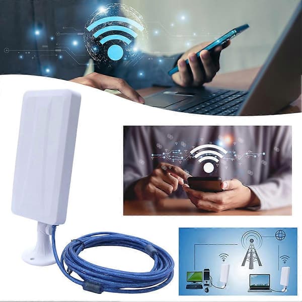 150 Mbps USB WiFi-adapter for stasjonær PC. Pålitelig RTL3070-chipset for laggfrie spill og HD-strømming. White