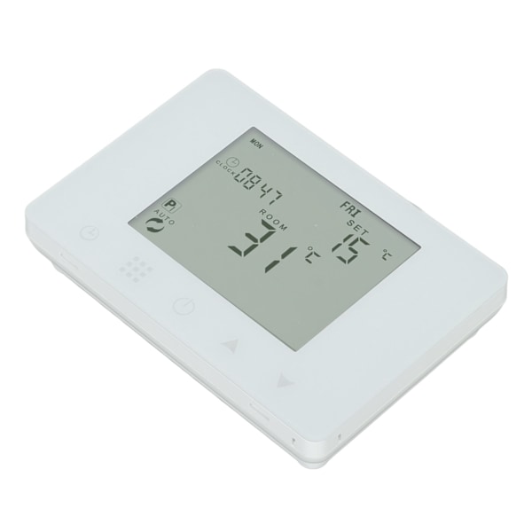 Trådløs RF-temperaturstyring Programmerbar LCD-baggrundsbelyst display Smart elektrisk varmetermostat