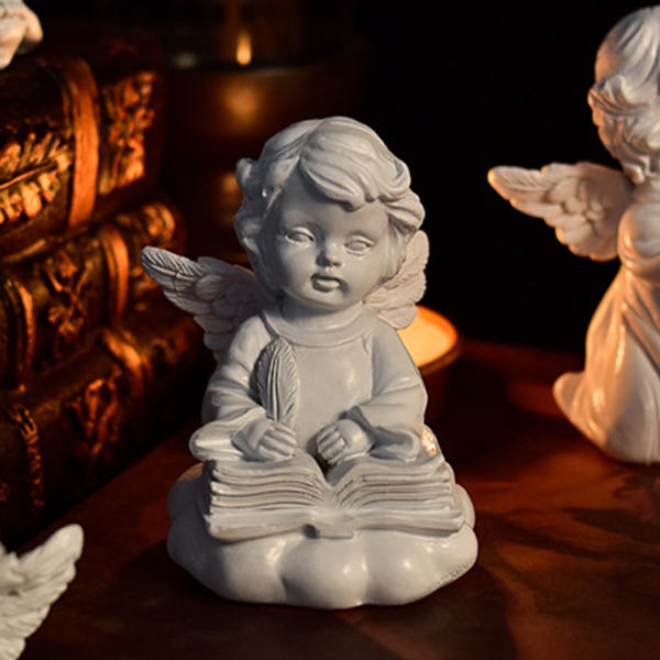 Enkeli Resin Puutarhakoristehahmo Fairy Angel Veistos Koti Sisustus