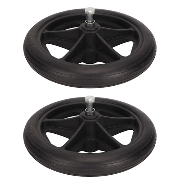 2 stk. Rullestolshjul 7in Gummi Lav Støj Walker Caster Reservedel til Rollator