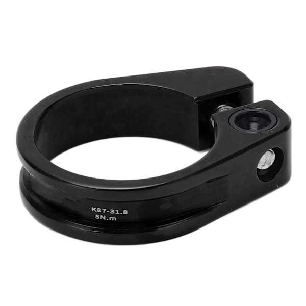 Sadelstolpsklämma 31,8 mm Aluminiumlegering CNC-skärning Ergonomisk ihålig design Cykelstolpsklämma Svart
