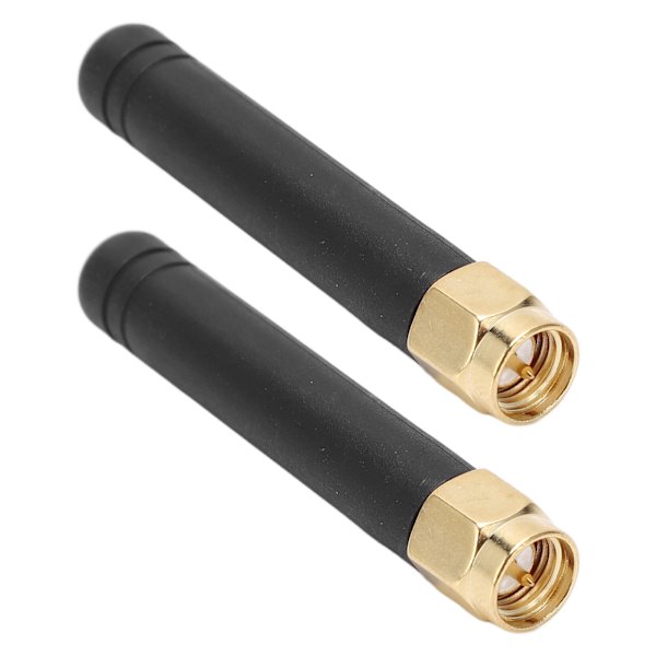 2 stk WIFI-antenne SMA innvendig nål hann 315MHz 3DBI Vanntett 50W 360° Roterbar Ledningsantenne Rett hode