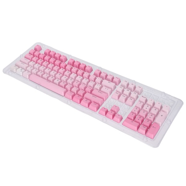 104 ST Key Caps Rosa Vit Färgningsprocess Matt Utseende PBT Keycaps för 61/87/104 tangenter Mekaniskt tangentbord