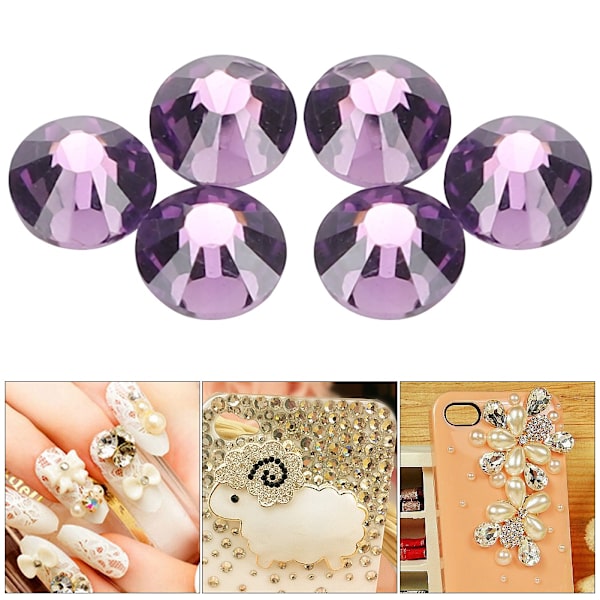 1440 st Kristallglas Strass A Flat Back Smycken Dekoration Diamant ss20 Lila