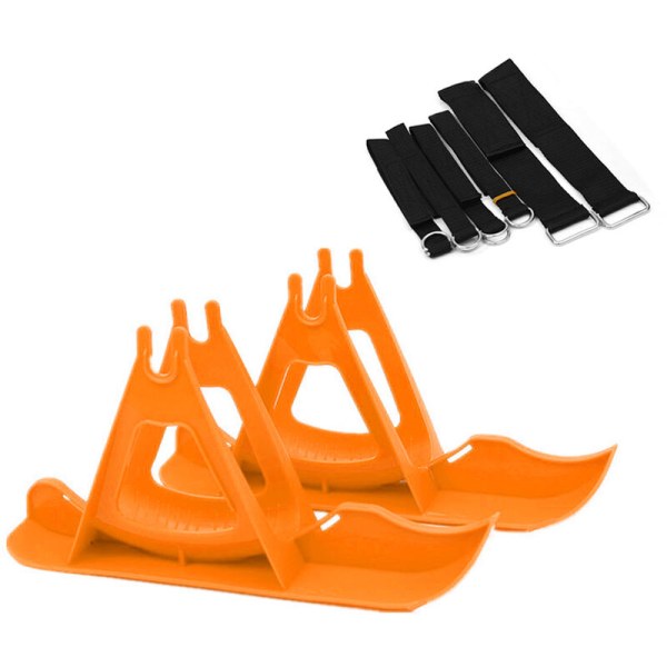 Barnesykkel Snowboard Barnesykkel DIY balansesykkelutstyr Skibrettscooter, modell: oransje