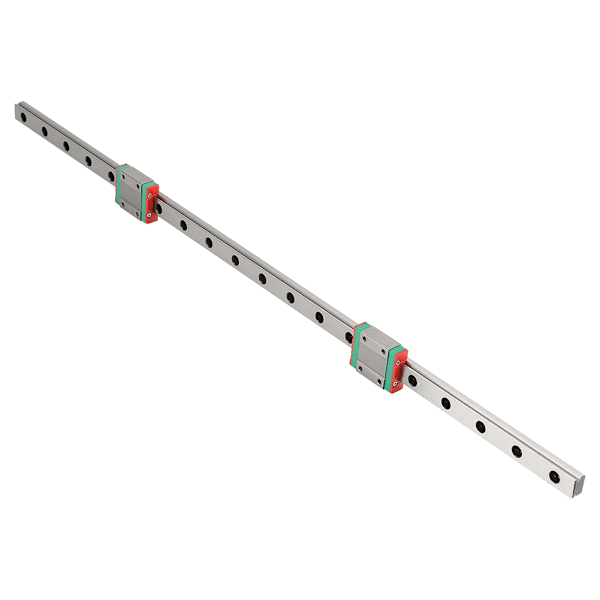 1 st 500 mm MGN12 miniatyr linjär skena styrskena 12 mm bredd 2 st MGN12B glidblock