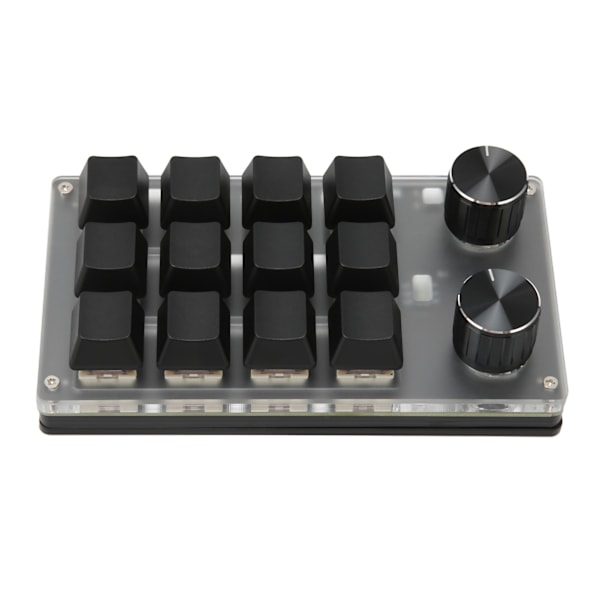 Mini tastatur Knopp Design Rød Switch Dual Mode Plug and Play Mekanisk programmerbar tastatur for spill Office Media 12 taster med 2 knapper