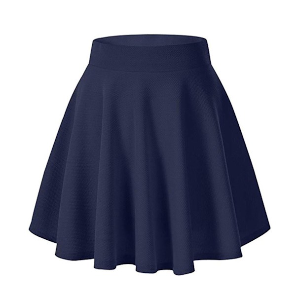 Flared Mini Skirt for Women - Versatile Stretchy Casual Short Skirt in Blue