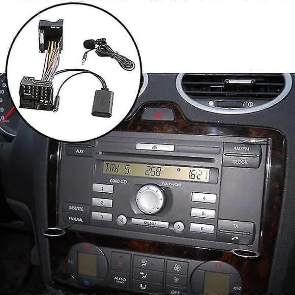Ford 6000 CD -auton Bluetooth 5.0 Aux-kaapeli mikrofonilla - Handsfree-adapteri[NX]