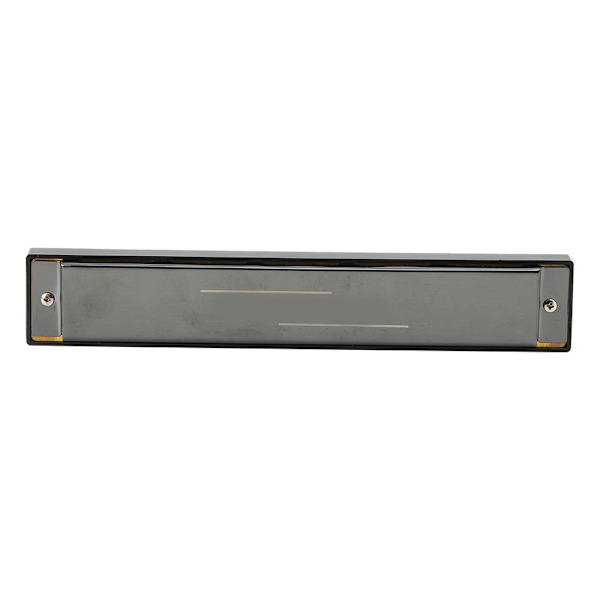 Professionel Mundharmonika Diatonisk Harpe Børnegave Polyfonisk C-nøgle 24-huls (blank sort)